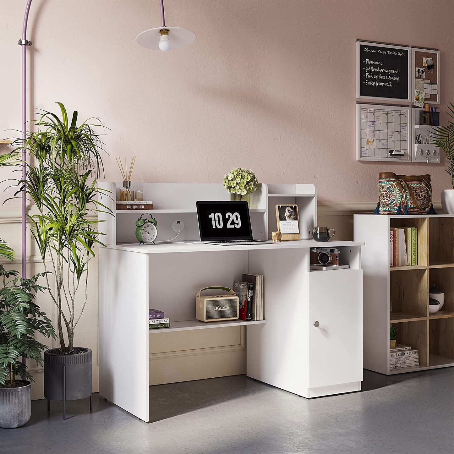 Inhabit Multifunction Desk 120cm With Shelves and Storage Cabinet