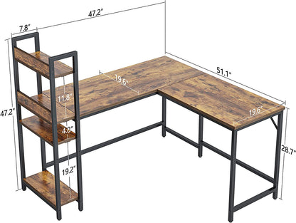 Inhabit Racked 120cm L-Shape Desk