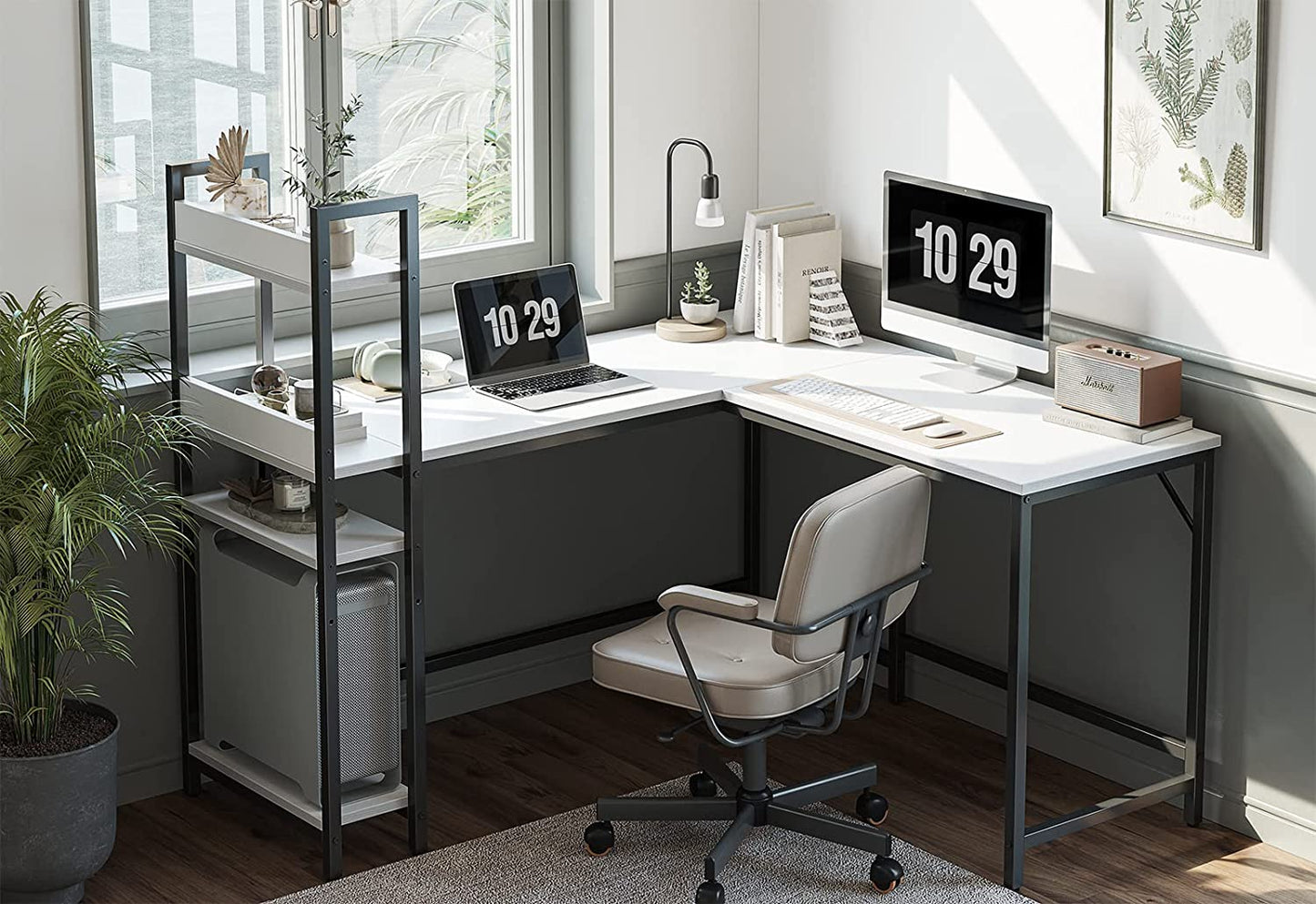 Inhabit Racked 120cm L-Shape Desk