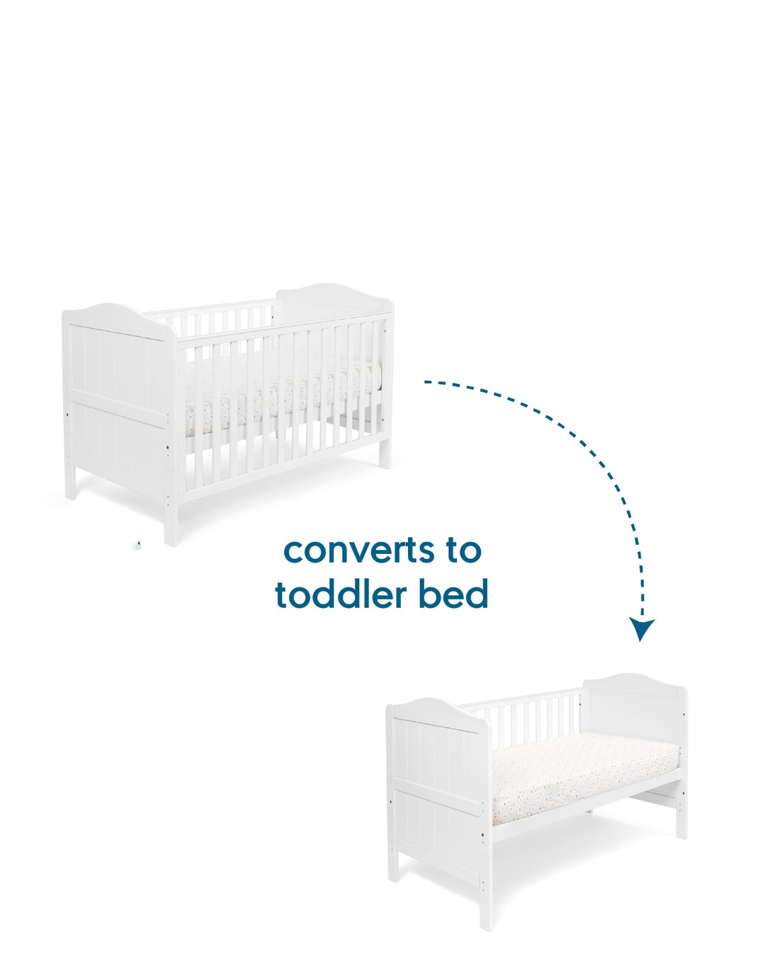 Inhabit Sleep Safe Adjustable Crib 120cm x 60cm