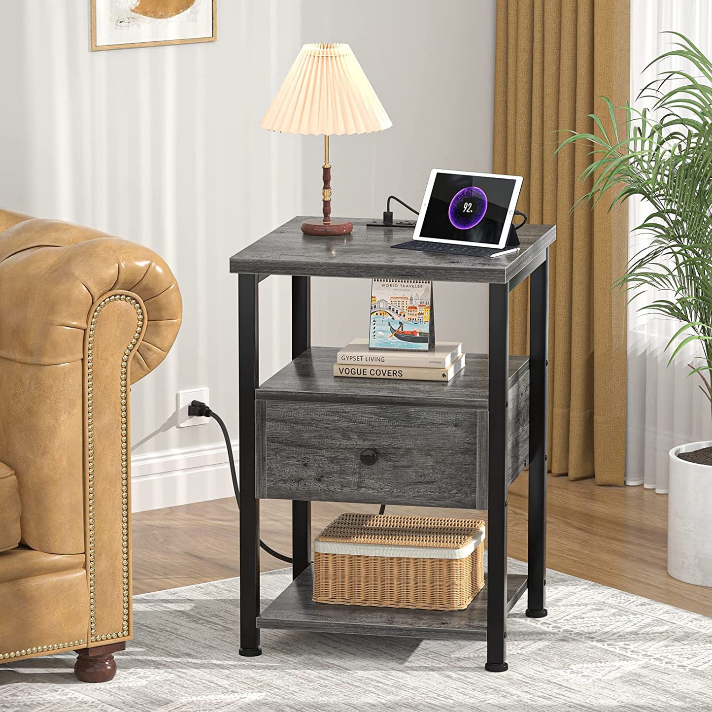 Inhabit Charging Station Side Table In 3 Colors