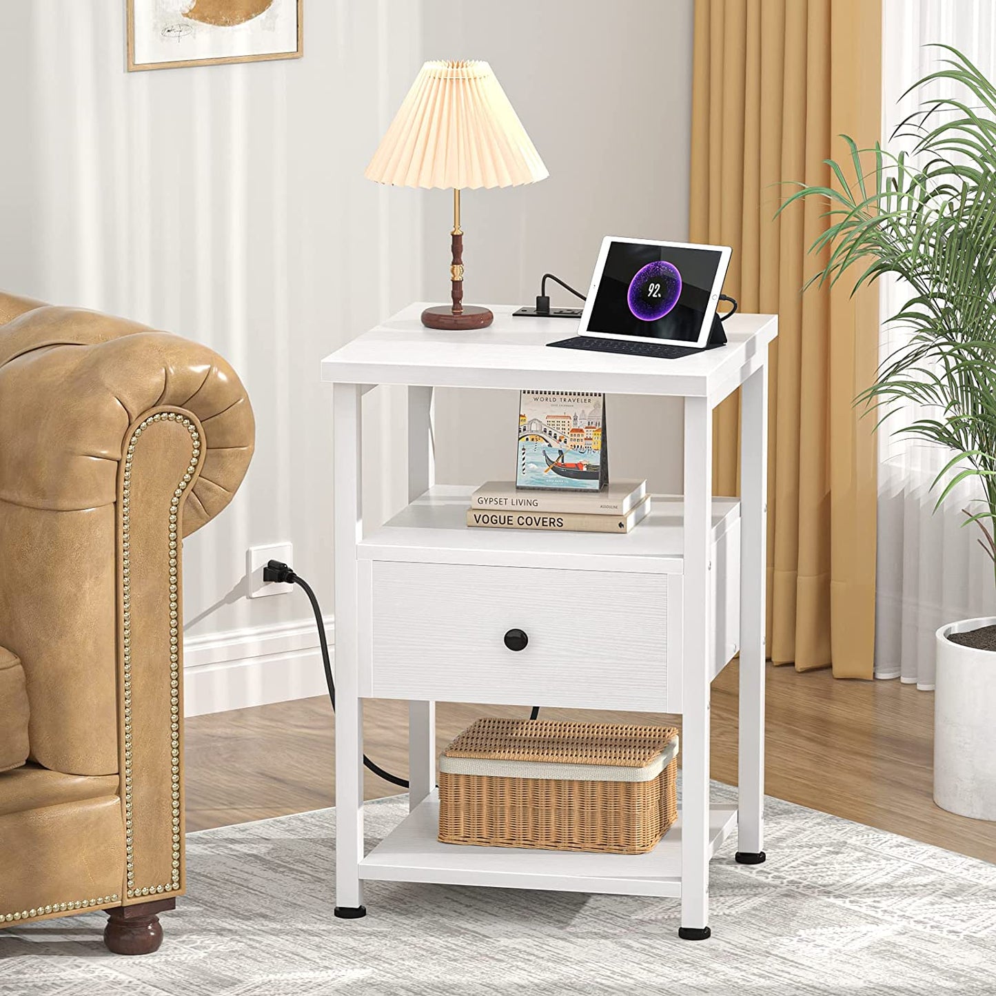 Inhabit Charging Station Side Table In 3 Colors