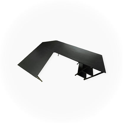 Inhabit V 120cm L Shape Desk with 2-Tier Shelves