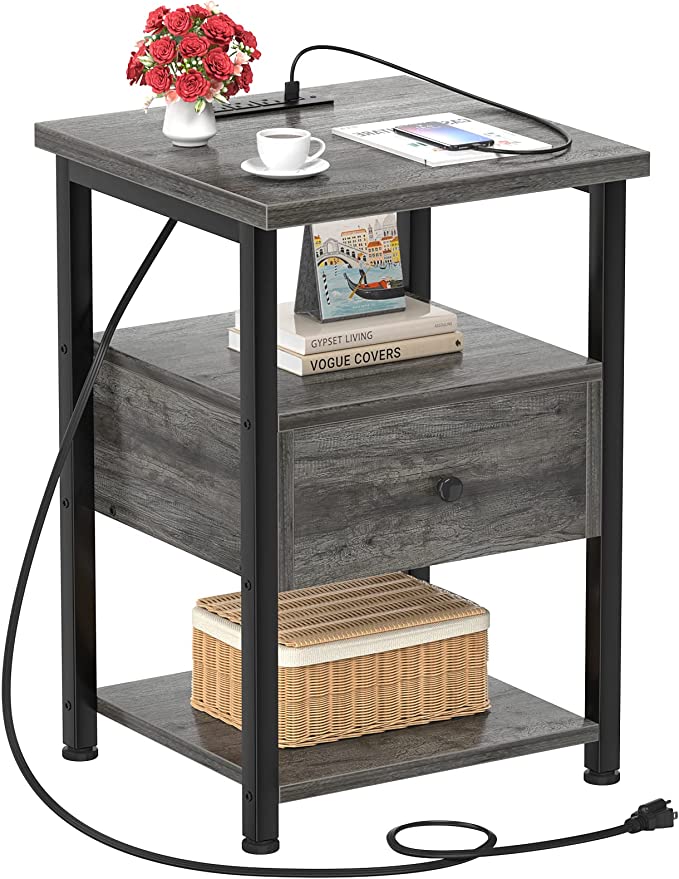 Inhabit Charging Station Side Table In 3 Colors