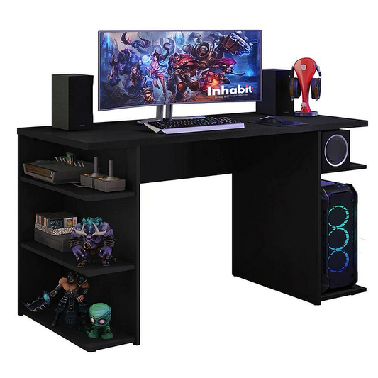 Inhabit Play Play 135cm Gaming Desk With Multifunctional Shelves