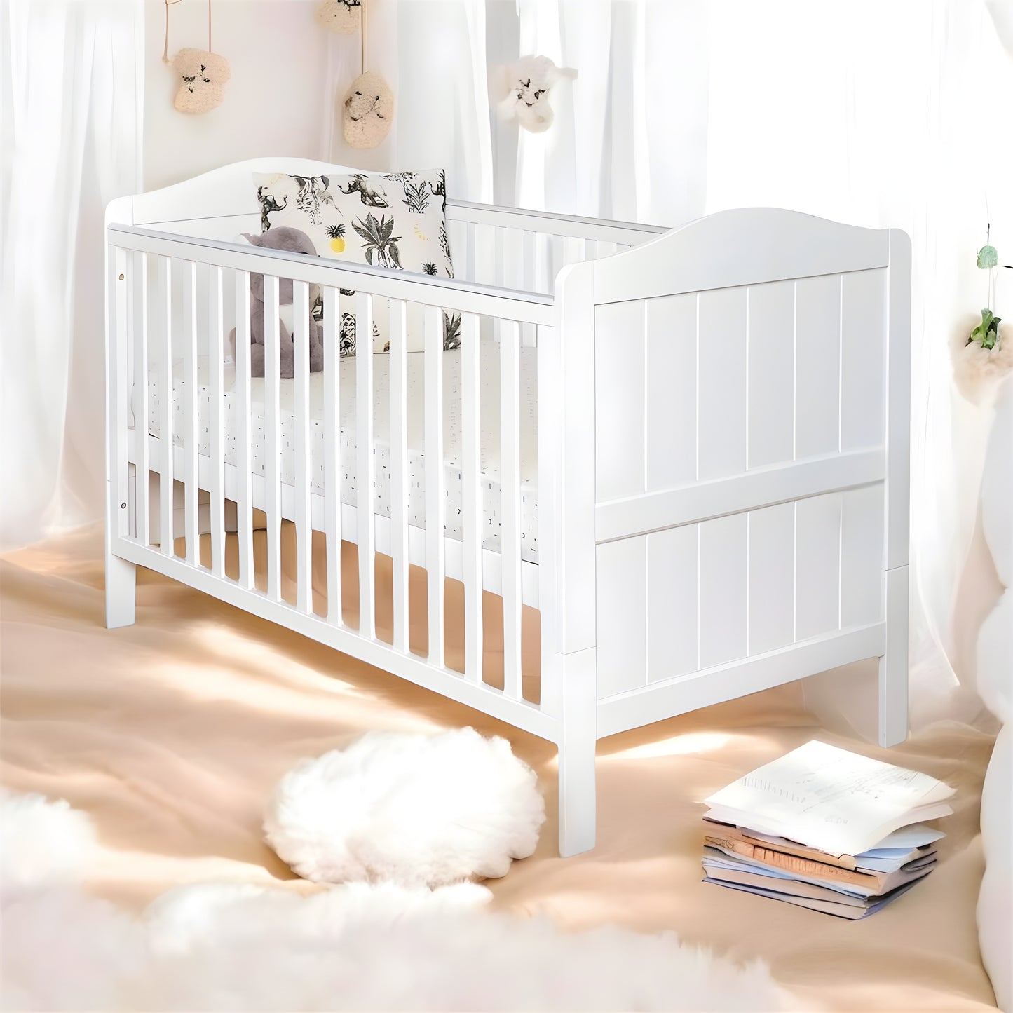 Inhabit Sleep Safe Adjustable Crib 120cm x 60cm