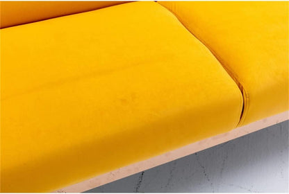 Inhabit Living Room Sofa In Velvet With Metal Legs