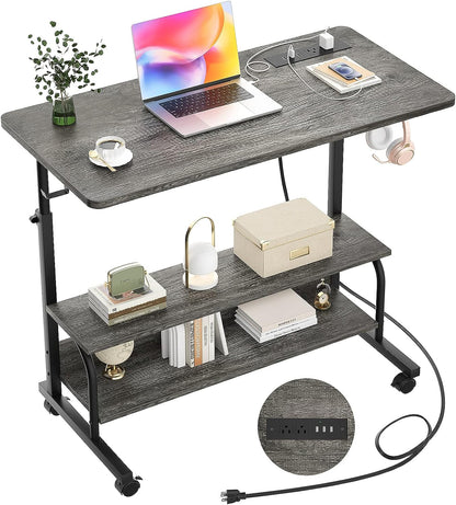 Inhabit Height Adjustable 100cm Standing Desk with Power Outlets