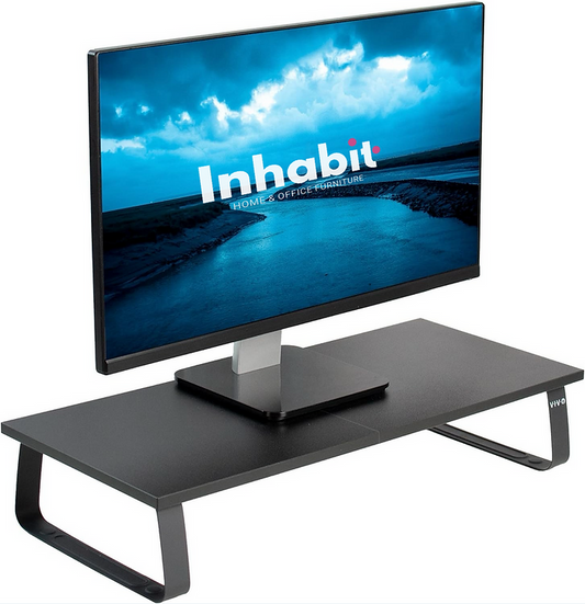 Inhabit Monitor Stand Riser In Wood & Metal