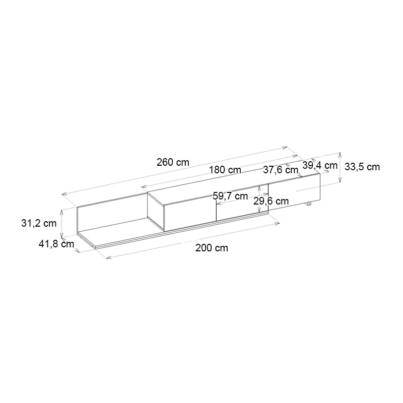 Inhabit Multimedia High Storage TV Console / Cabinet