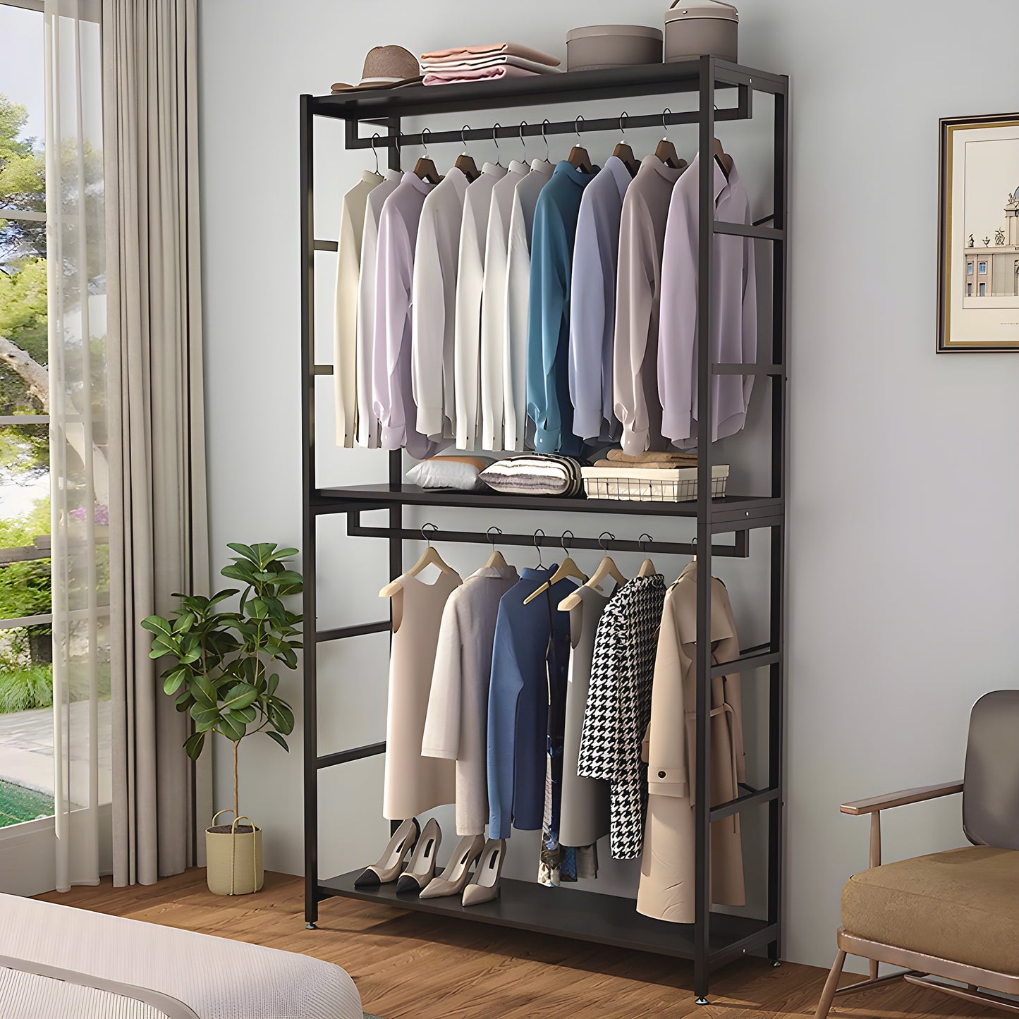 Inhabit Hangers Closet Organizer In Metal