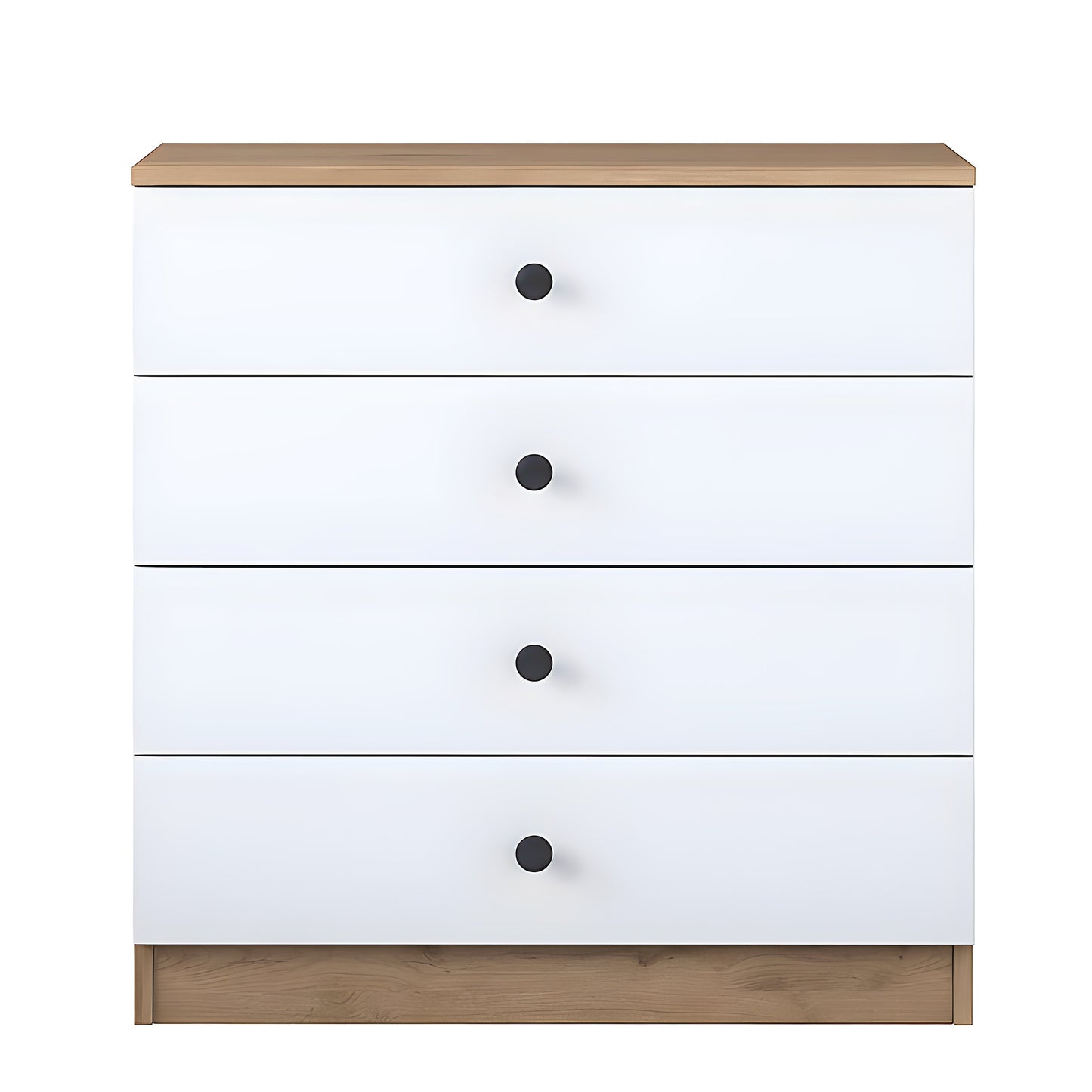 Inhabit Walnut X White Chest With 4 Drawers