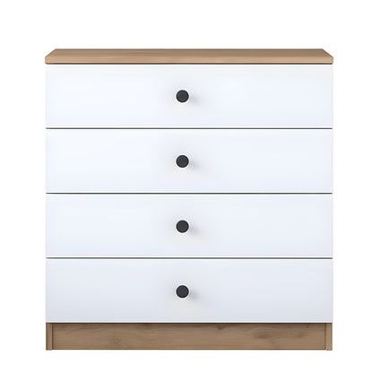 Inhabit Walnut X White Chest With 4 Drawers