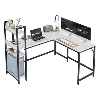 Inhabit Racked 120cm L-Shape Desk