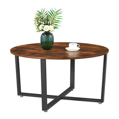 Inhabit Round Coffee Table Metal x Wood