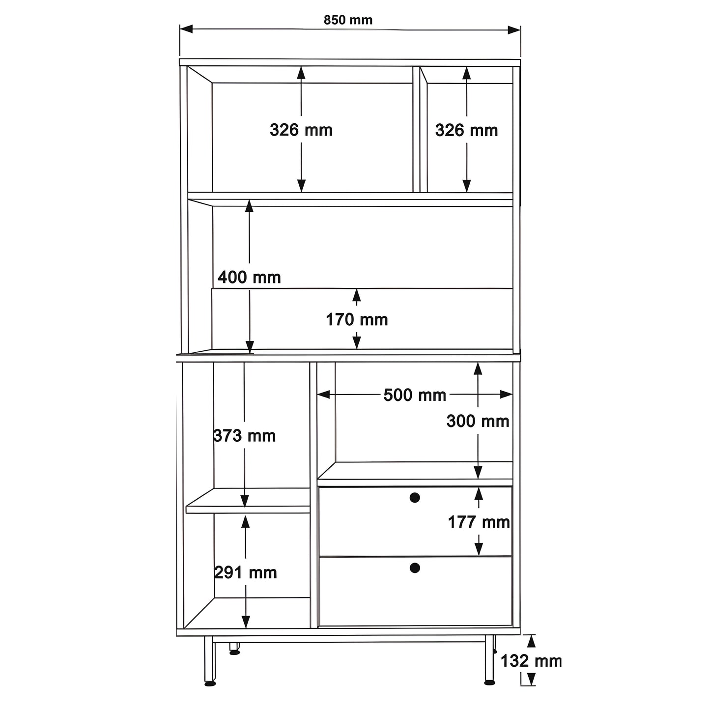 Inhabit Nordic Style Coffee Corner - Storage Cabinet