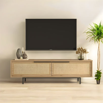 Inhabit Nordic Rattan TV Console /  Cabinet