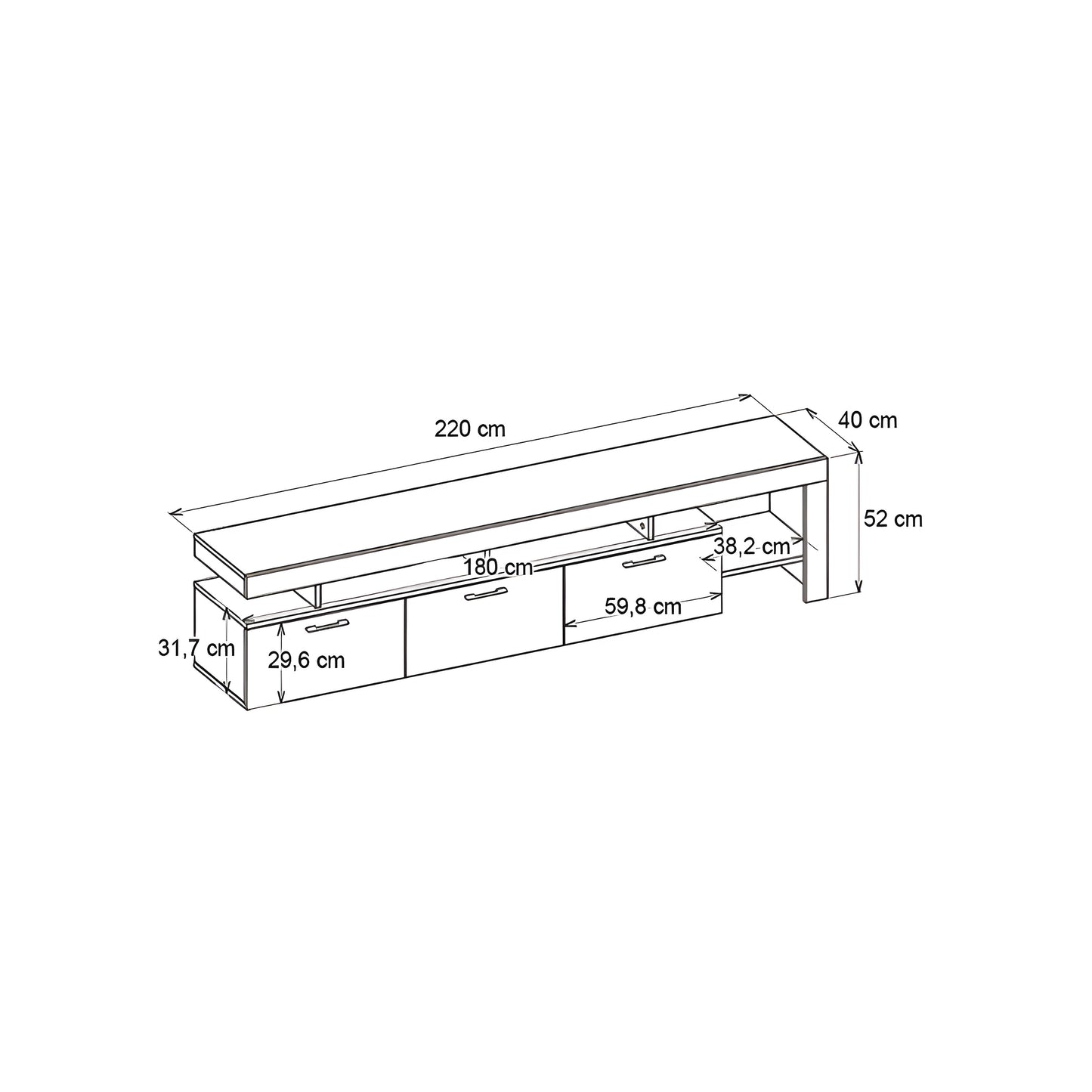 Inhabit Ace Multimedia High Storage TV Console / Cabinet